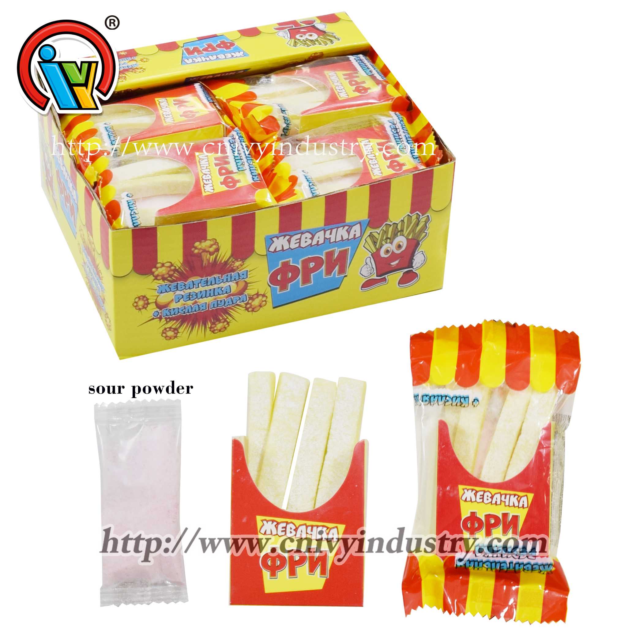 bubble gum with sour powder
