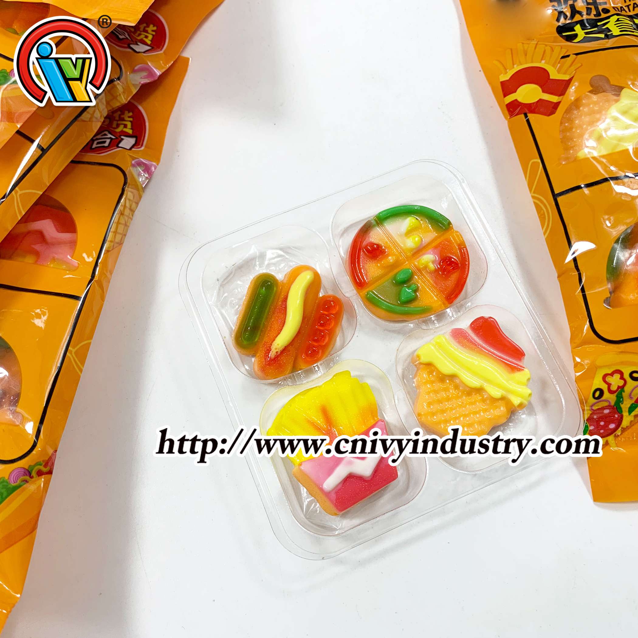 hambúrguer halal cachorro-quente pizza sorvete forma goma doce doce