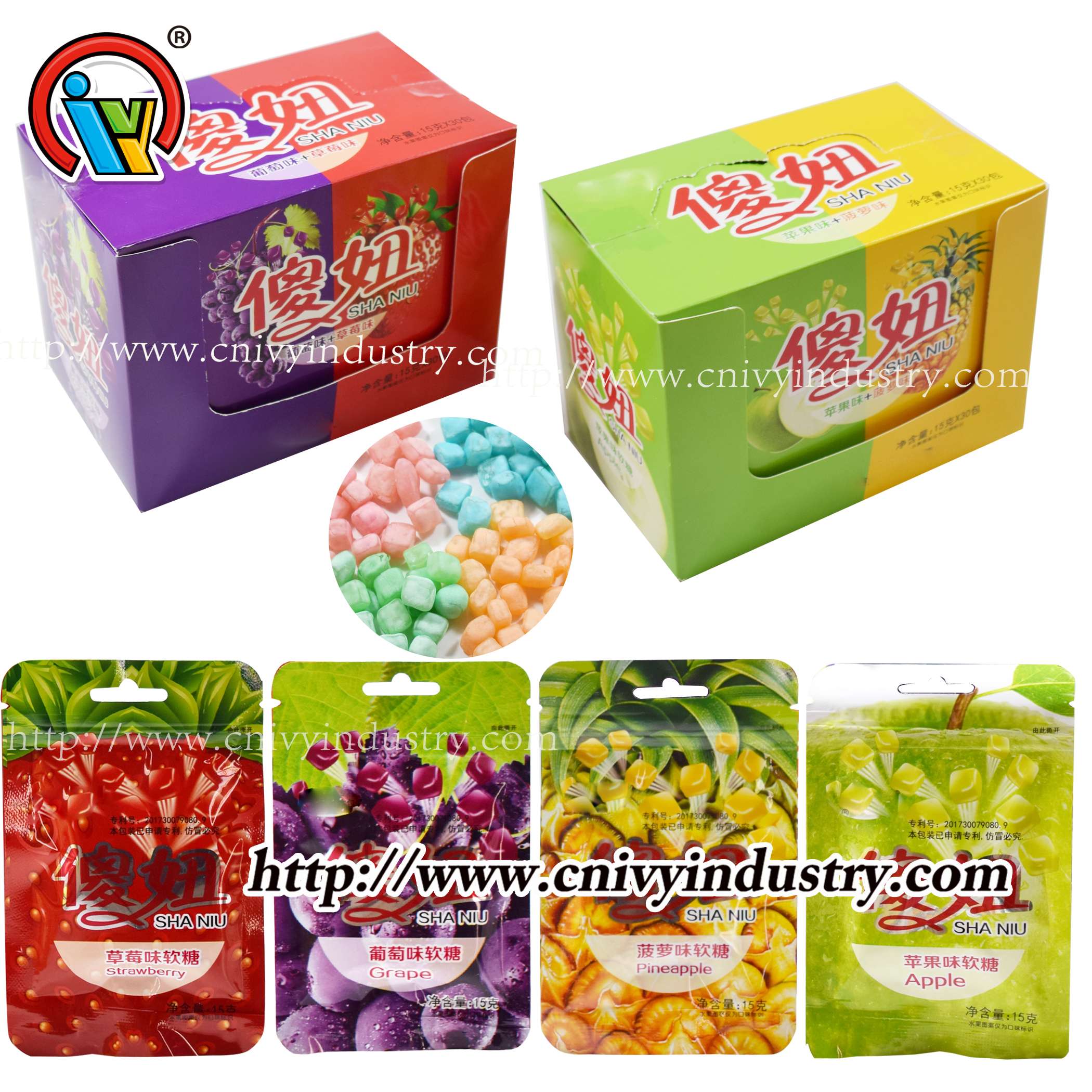 halal azedo doce sabor de fruta fabricante de doces gomosos em borracha
