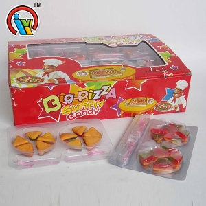 bala de goma doce com sabor a fruta pizza