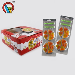 bala de goma doce com sabor a fruta pizza