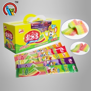 bala de goma de três sabores azedo