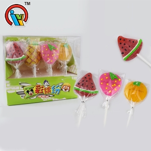 45g de bala de goma de pirulito em formato de fruta