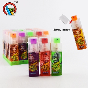 Doce líquido spray frutado em formato de isqueiro