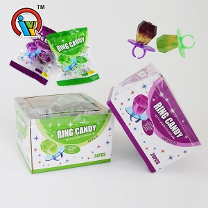 rebuçado de brinquedo frutado em forma de anel de diamante