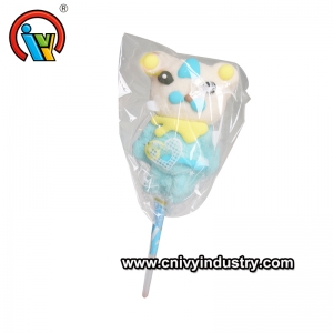 Venda por atacado de marshmallow de chupa-chupa de algodão doce com formato de desenho animado