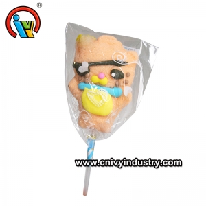 Venda por atacado de marshmallow de chupa-chupa de algodão doce com formato de desenho animado