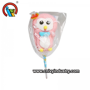 Venda por atacado de marshmallow de chupa-chupa de algodão doce com formato de desenho animado