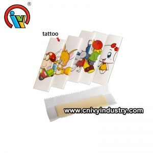 popular chiclete de sabor frutado com tatuagem