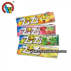 popular chiclete de sabor frutado com tatuagem