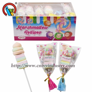 Doces de pirulito de marshmallow de desenho animado do fabricante