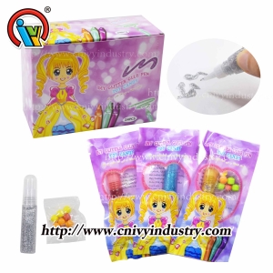 DIY brinquedo doce com glitter cola caneta de brinquedo doce