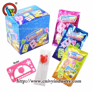 Régua de brinquedo com pirulito para crianças