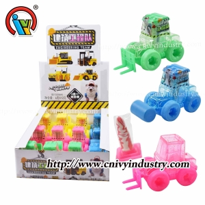Brinquedo de caminhão com fábrica de pirulito