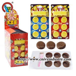 moedas de ouro chocolate doces