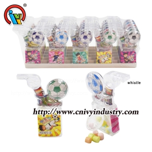 Fábrica de doces de brinquedo de apito de futebol