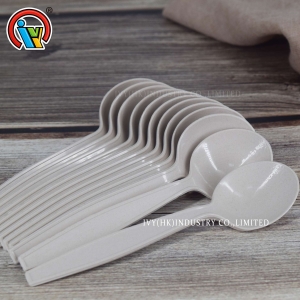 Colher 100% biodegradável da china para talheres de colher de comida compostável de restaurante
