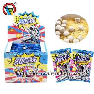 estourando doces com doces prensados
