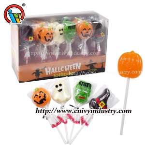 doces duros de pirulito de halloween
