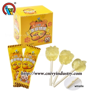 pirulito de frutas com apito
