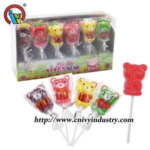 doce de pirulito de goma de gelatina em forma de urso
