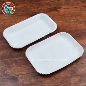 Prato de bandeja de polpa de sushi de frutas biodegradáveis
