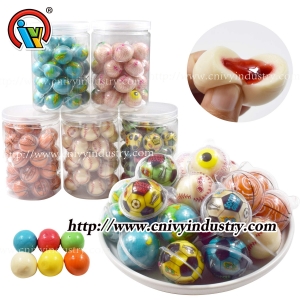 Doces gomosos de gelatina de futebol de planeta de globo ocular quente
