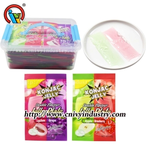 Bala de gelatina sabor fruta 2 em 1
