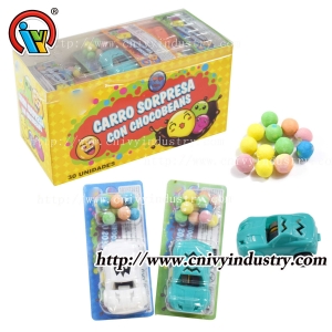 Carro de brinquedo retrátil de fábrica de brinquedos com doces