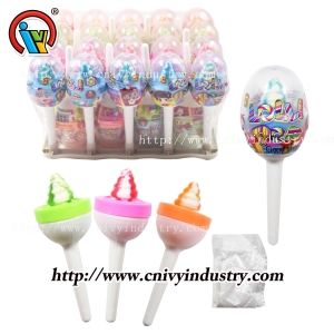 Pirulito de mamilo com doce de confeiteiro azedo