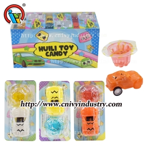 Doce de geleia de frutas com brinquedo de carro retrátil