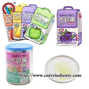 Bala de gelatina em formato de bolsa de viagem